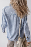 Beau Blue - Veste en jean à manches longues et poche poitrine boutonnée