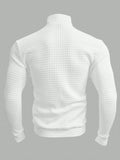 Relaxmax Men Solid Plain Office Long Sleeve Basic Half Zip Sweatshirt, for Husband