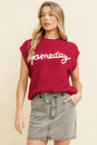 Racing Red Game Day Rugby Football Season Sweater Vest