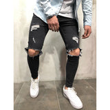 New Ripped jeans for men Fashion casual slim denim pencil pants Men's clothing trousers S-4XL Drop shipping