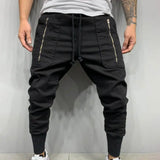 Men Pants Drawstring Men Sweatpants Simplicity Fashionable  Fantastic Fashion Men Long Cargo Trousers