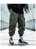 Pantalon cargo pour homme, style hip-hop, sarouel, streetwear, Harajuku, jogging, survêtement, coton, techwear, pantalon pour homme B36