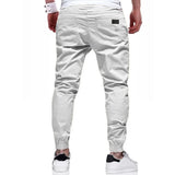 Y2K Autumn New Men Solid Color Long Cargo Pants Sweatpants Mens High Quality Casual Joggers White Sports Pants Designer Clothes