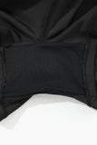 Black Pocketed Wide Waistband Swim Shorts