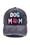 ブラック DOG MAMA ベースボールキャップ