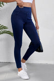 Jeggings extensibles taille haute bleu uni Ashleigh