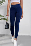 Jeggings extensibles taille haute bleu uni Ashleigh